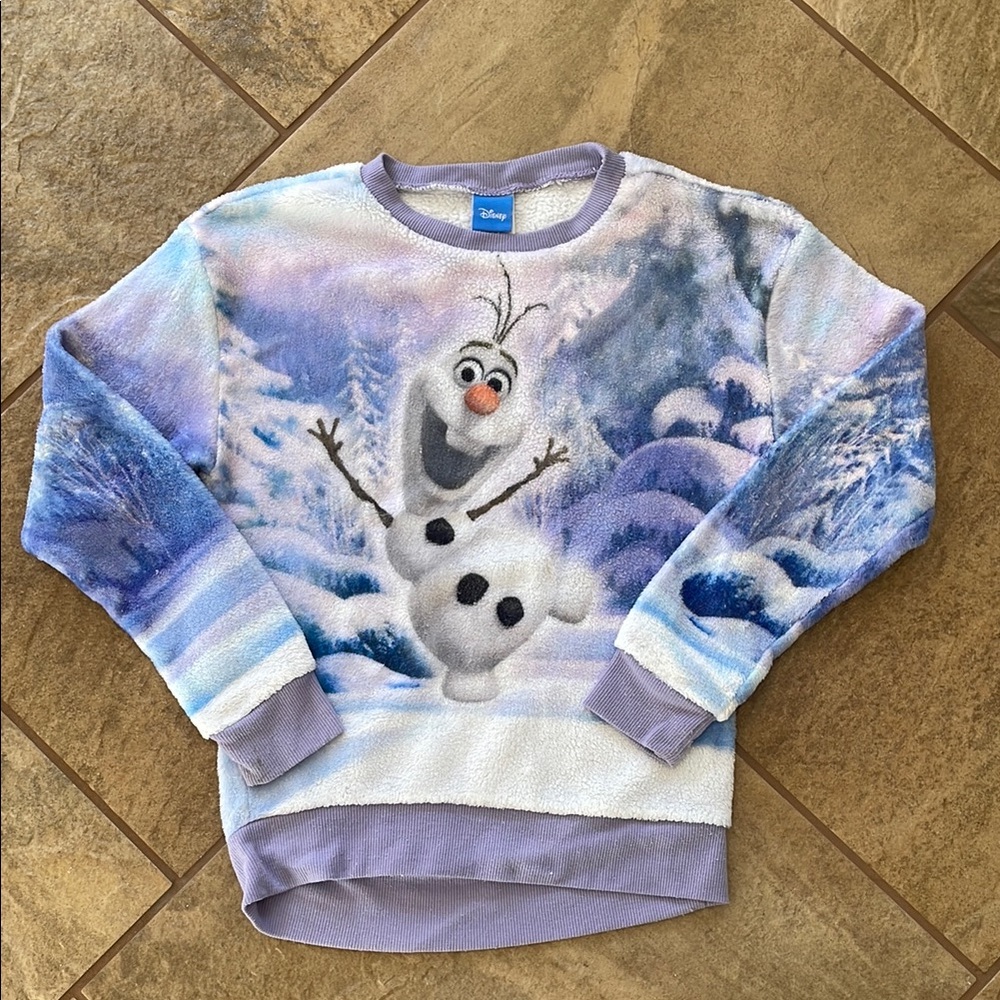 + DISNEY + Girls Olaf Fleece Top